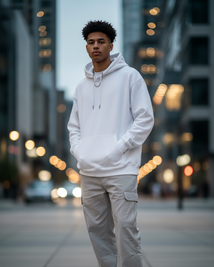 OVERSIZED HODDIE : DIVINE WHITE