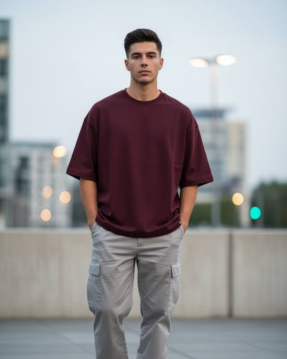 STREET OVERSIZED : DANGER MAROON