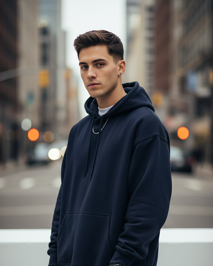 OVERSIZED HODDIE : NAVY BLUE